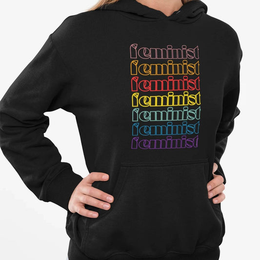 Sweat à capuche Féministe - Féminist Multicolor - LES COLLEUSES