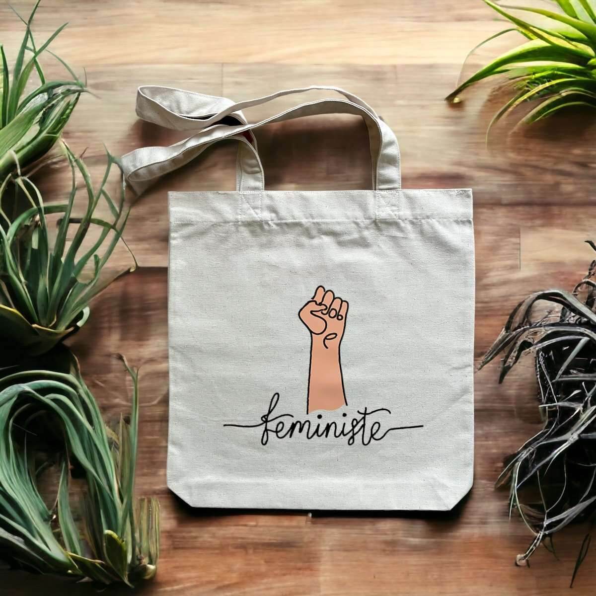 Tote bag Féministe - Féministe Poing - LES COLLEUSES
