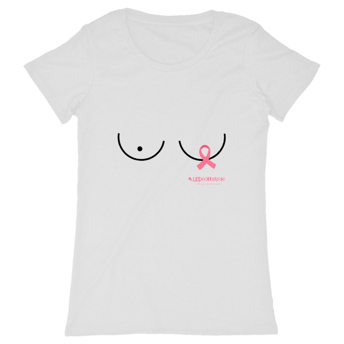 T-Shirt Col Rond - Edition Octobre Rose - face_blanc
