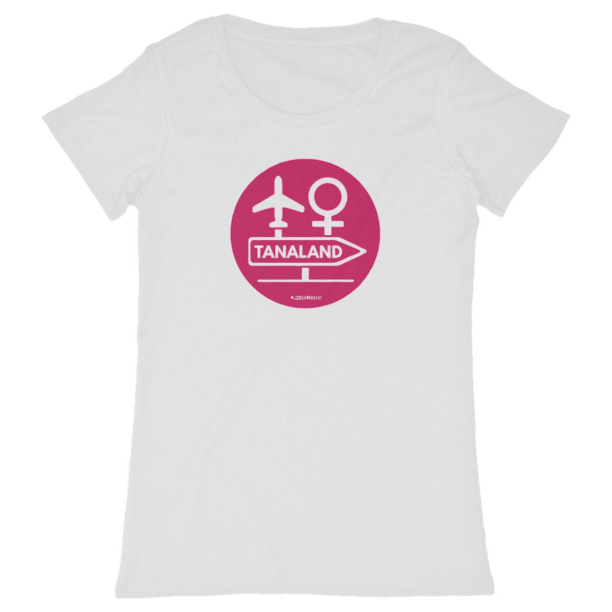 T-Shirt Col Rond - TANALAND - face_blanc
