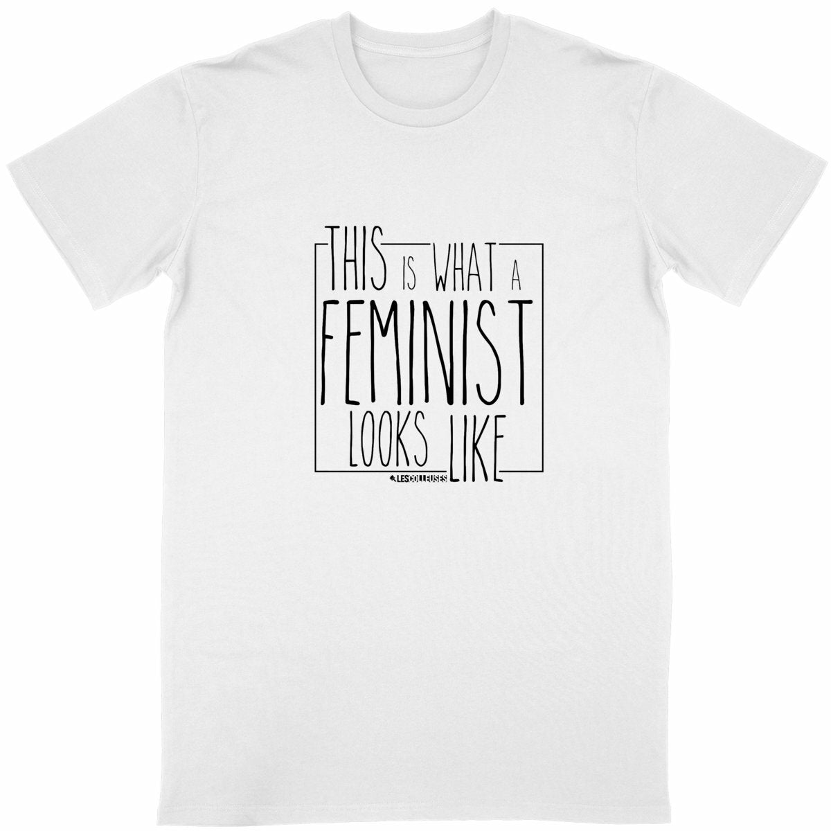 T-Shirt Unisexe - This Is What A Feminist Looks Like (Blanc) - face_blanc