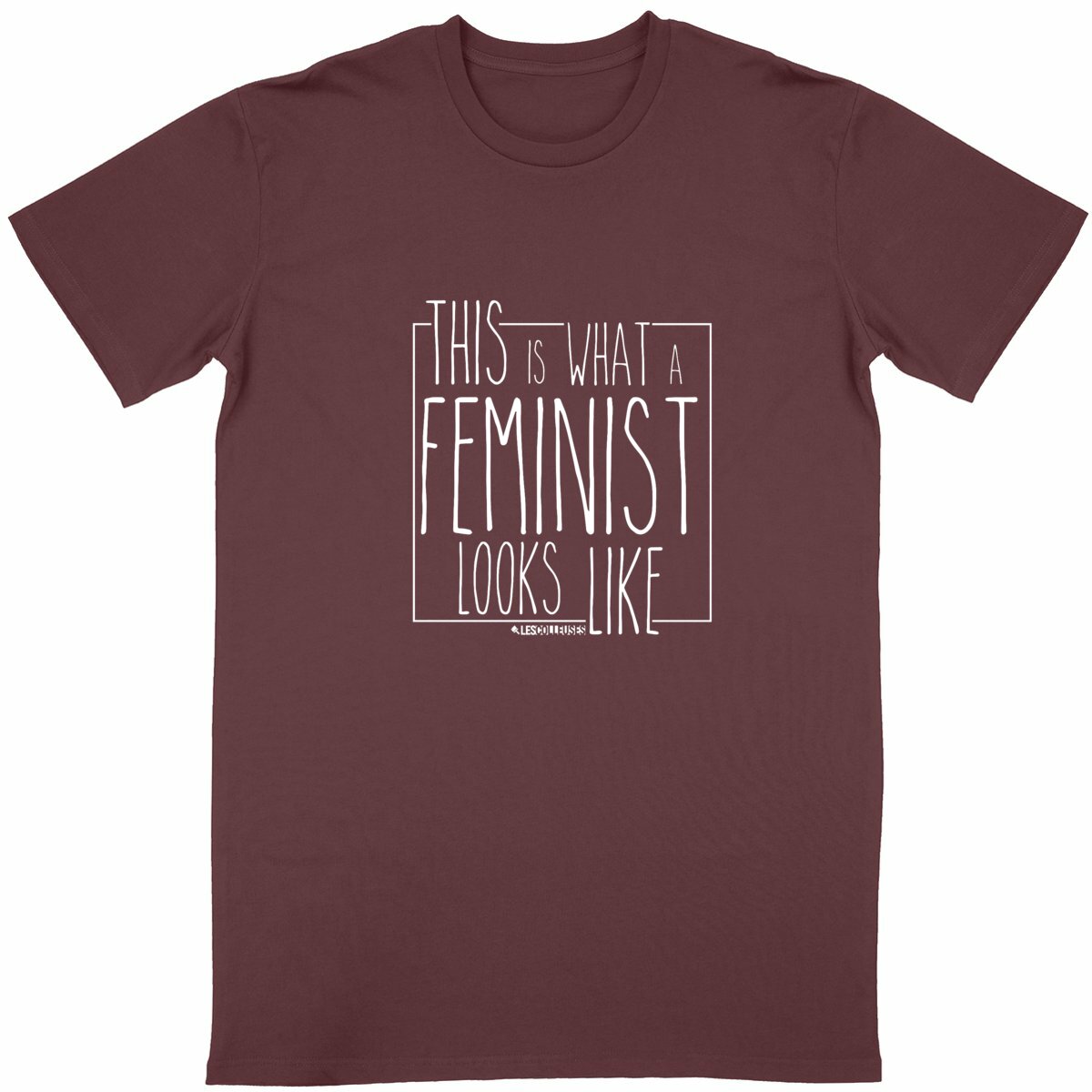 T-Shirt Unisexe - This Is What A Feminist Looks Like (Blanc) - face_bordeaux