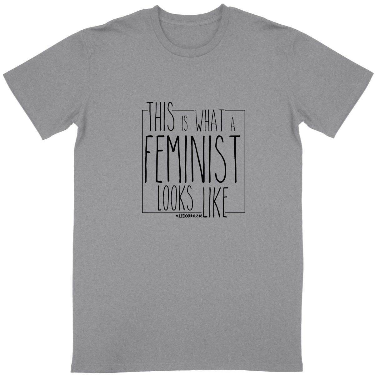 T-Shirt Unisexe - This Is What A Feminist Looks Like (Blanc) - face_gris