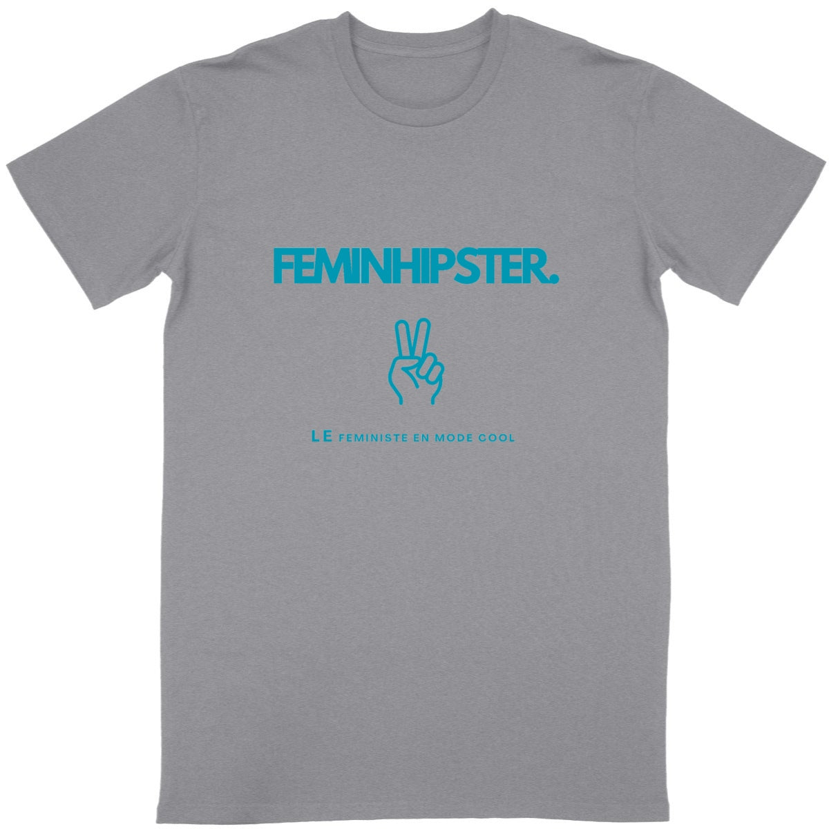 T-Shirt Unisexe - Feminhipster - face_gris