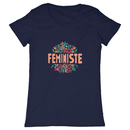 T-Shirt Col Rond - Feministe Coeur - face_marine