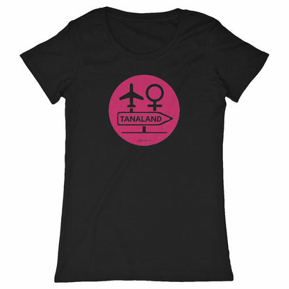T-Shirt Col Rond - TANALAND - face_noir