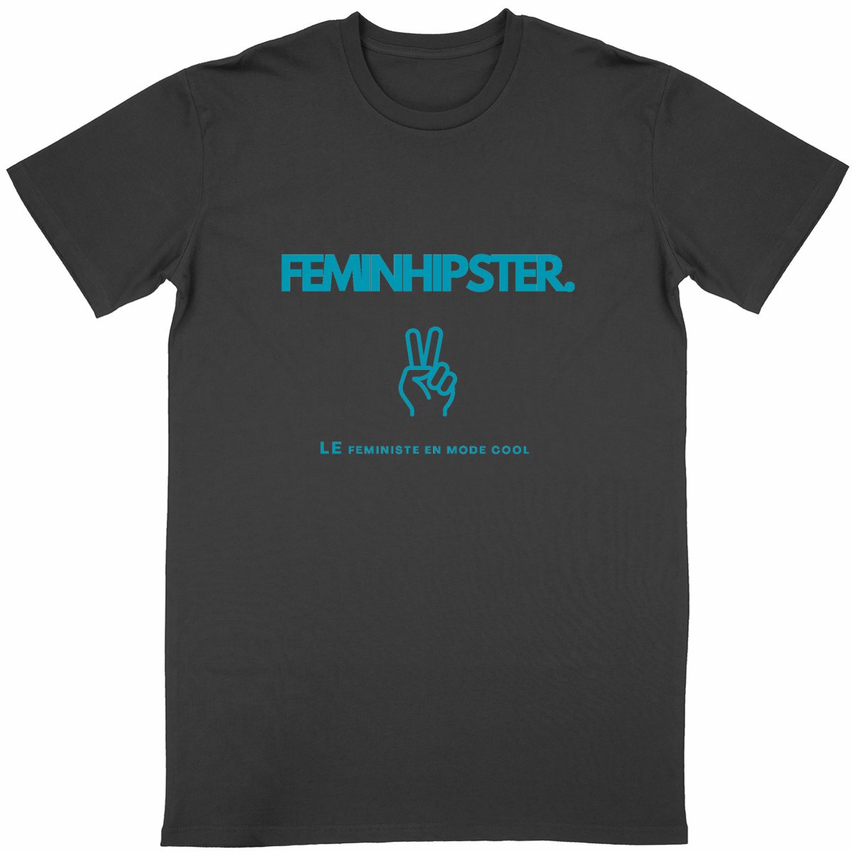 T-Shirt Unisexe - Feminhipster - face_noir
