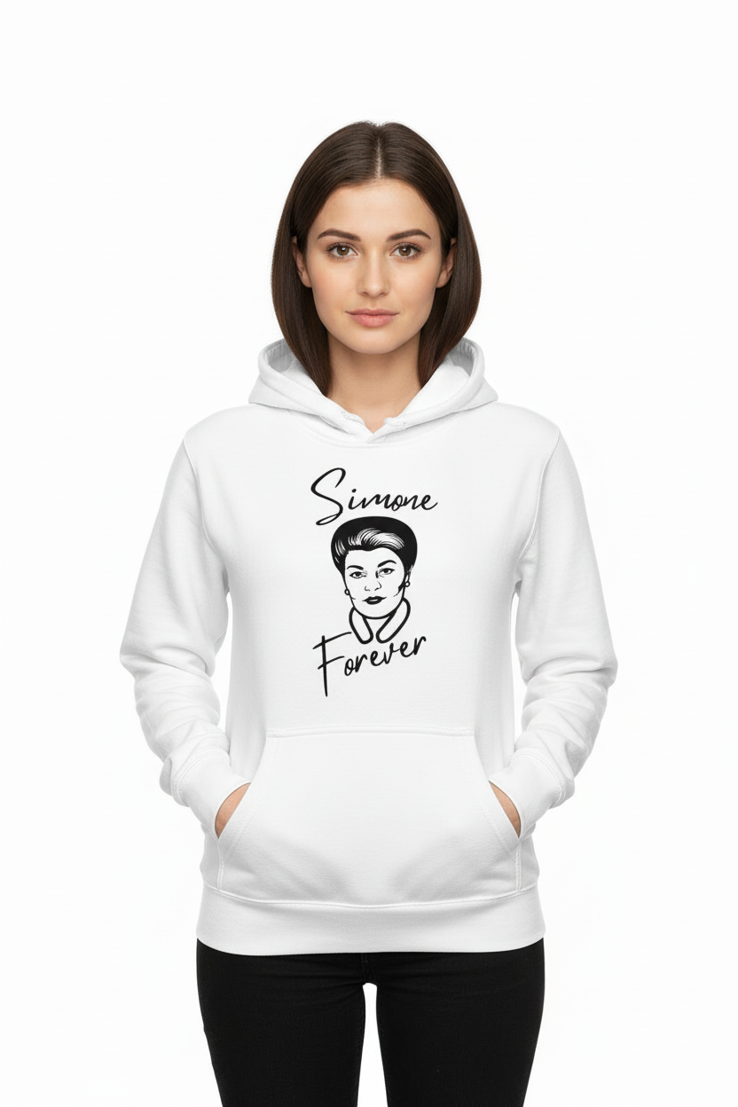 Mannequin portant le sweat blanc Simone Forever