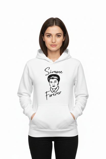 Mannequin portant le sweat blanc Simone Forever
