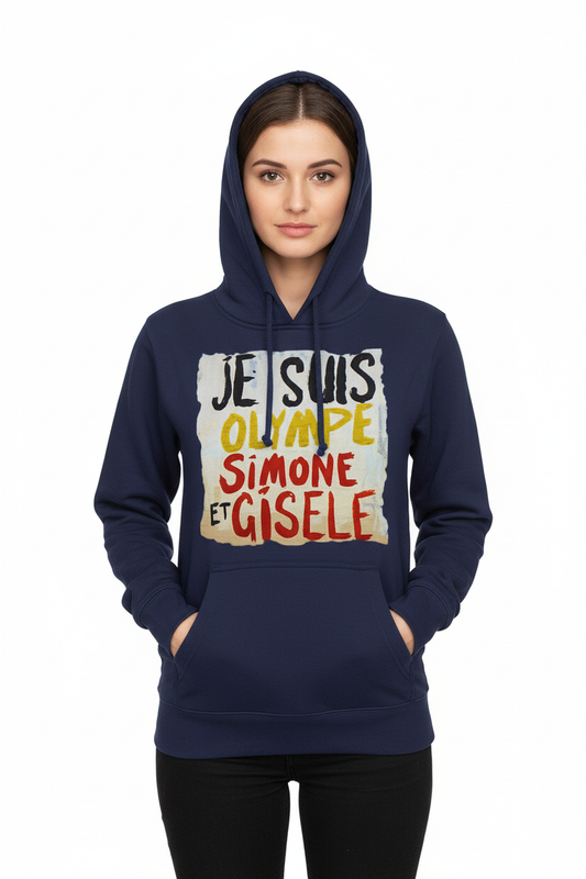 Mannequin portant le sweat bleu marine